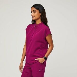 Dark Magenta Rafaela™ - Oversized Scrub Top